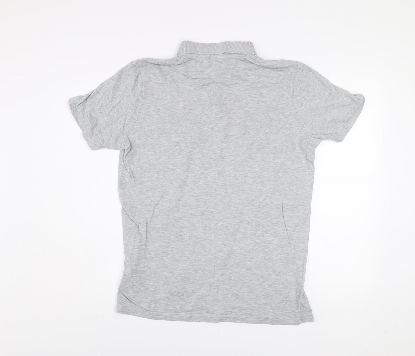 Calvin Klein Jeans Men's Grey Cotton Polo Shirt Size L Classic Fit