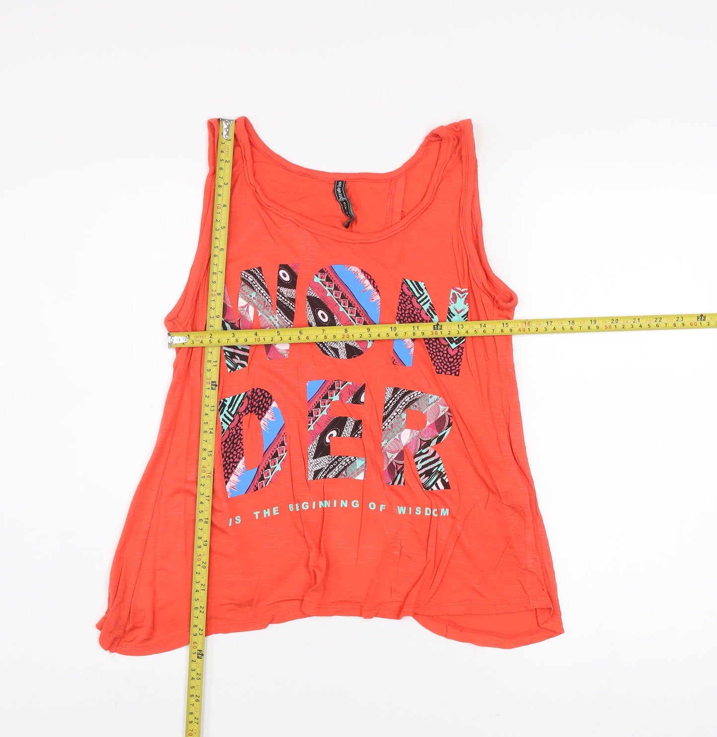 Stradivarius Women’s Red Sleeveless Viscose Tank Top Size 12