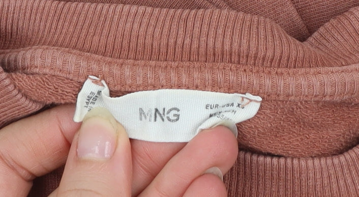 MNG Womens Brown Cotton Relaxed Sweatshirt Size XS