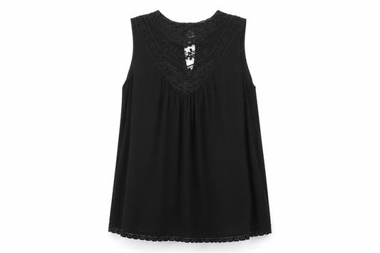 Kaleidoscope Women Black Lace Shift Dress Size 16 Sleeveless V-Neck