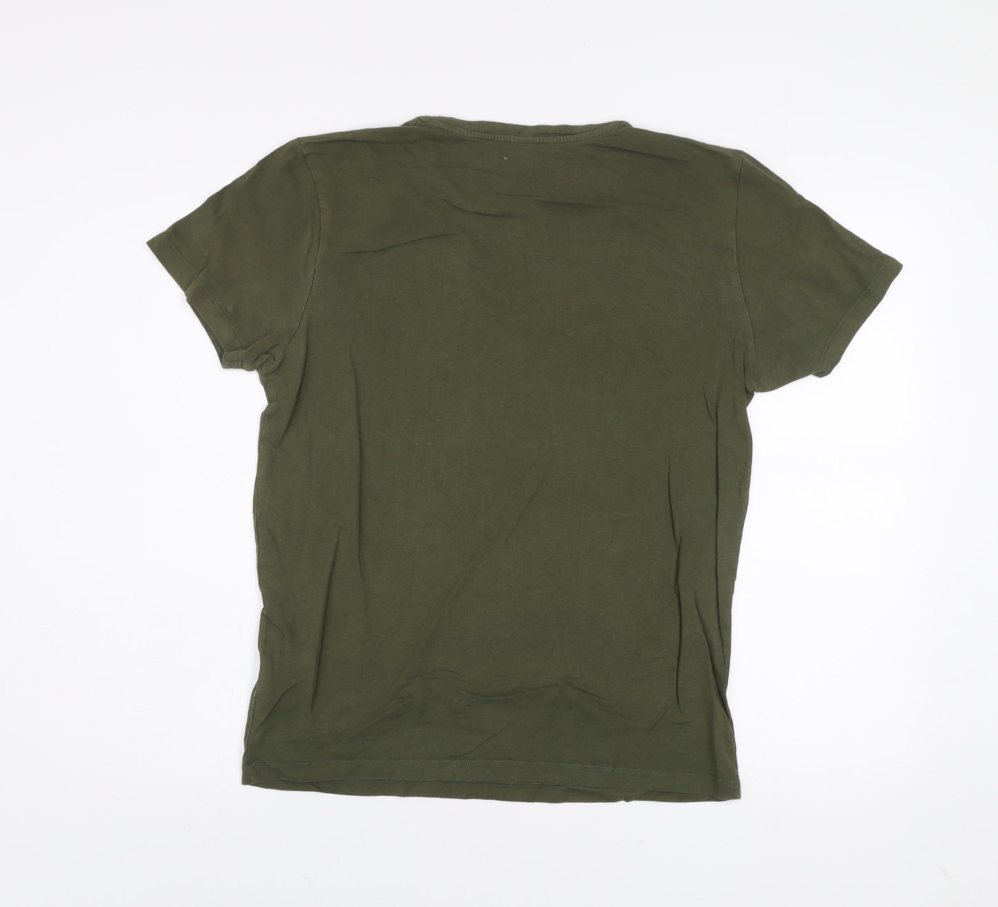 Jack & Jones Men's Green M Core Logo Graphic Cotton T-Shirt