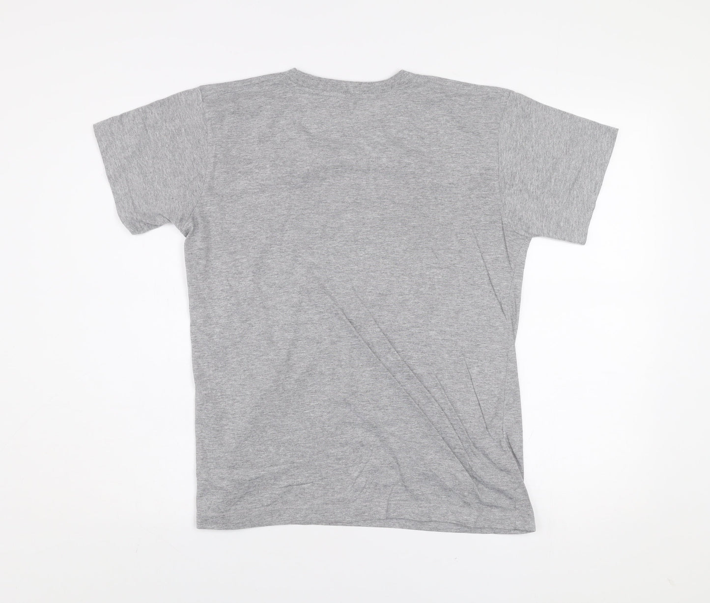 Lacoste Men's Grey Graphic Print Crew Neck Short Sleeve T-Shirt Size S