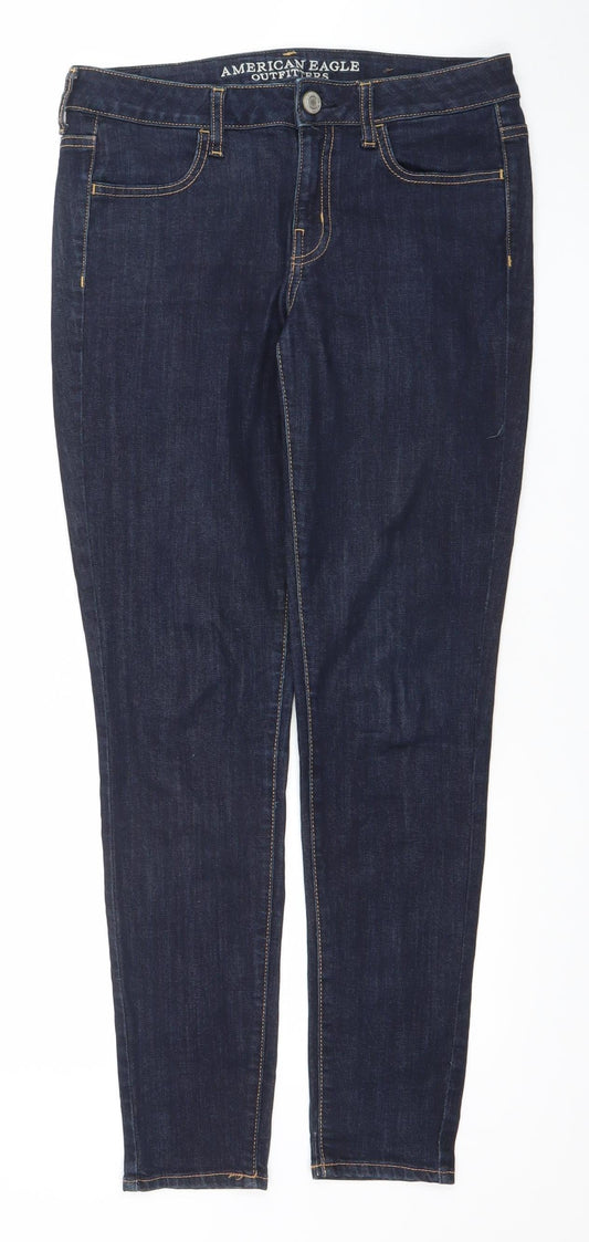 American Eagle Outfitters Women's Blue Size 8 Skinny Stretch Jeans