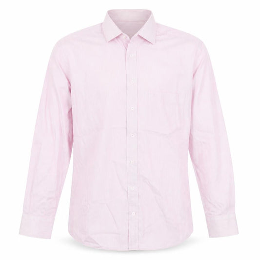 André Men’s Pink Striped Cotton Long Sleeve Button-Up Shirt Size 16 Regular