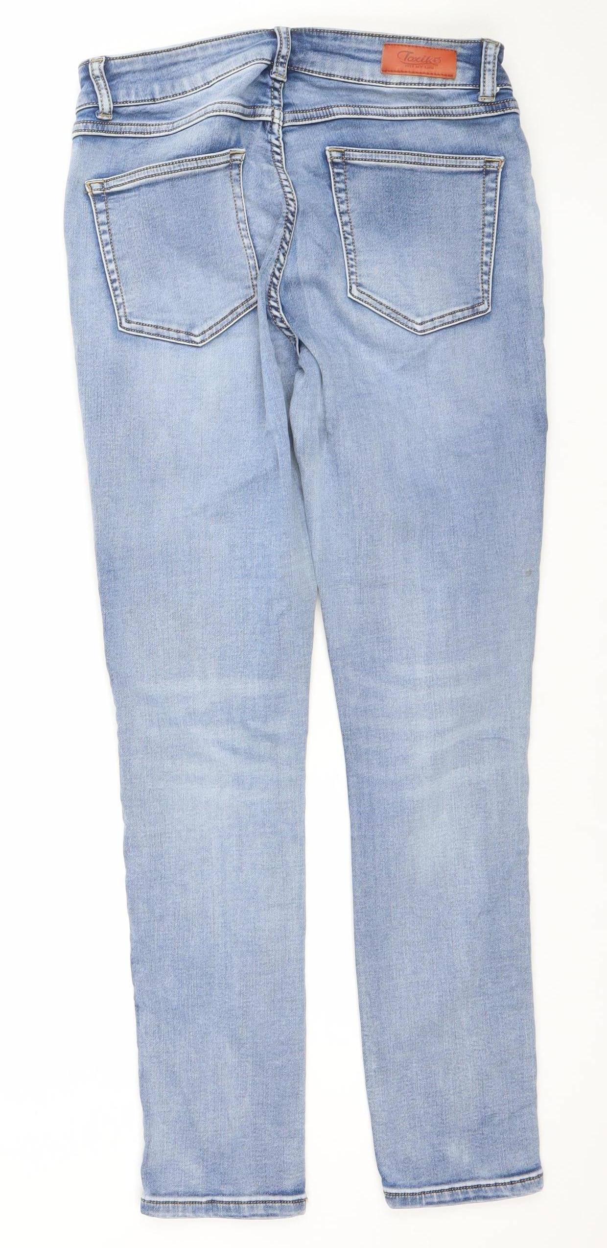Texil3 Women's Blue Light Wash Stretch Straight Jeans Size M (UK 12)