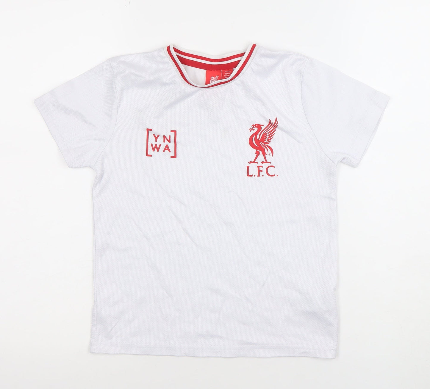 Liverpool FC Boys White Short Sleeve Jersey T-Shirt 7-8 Years