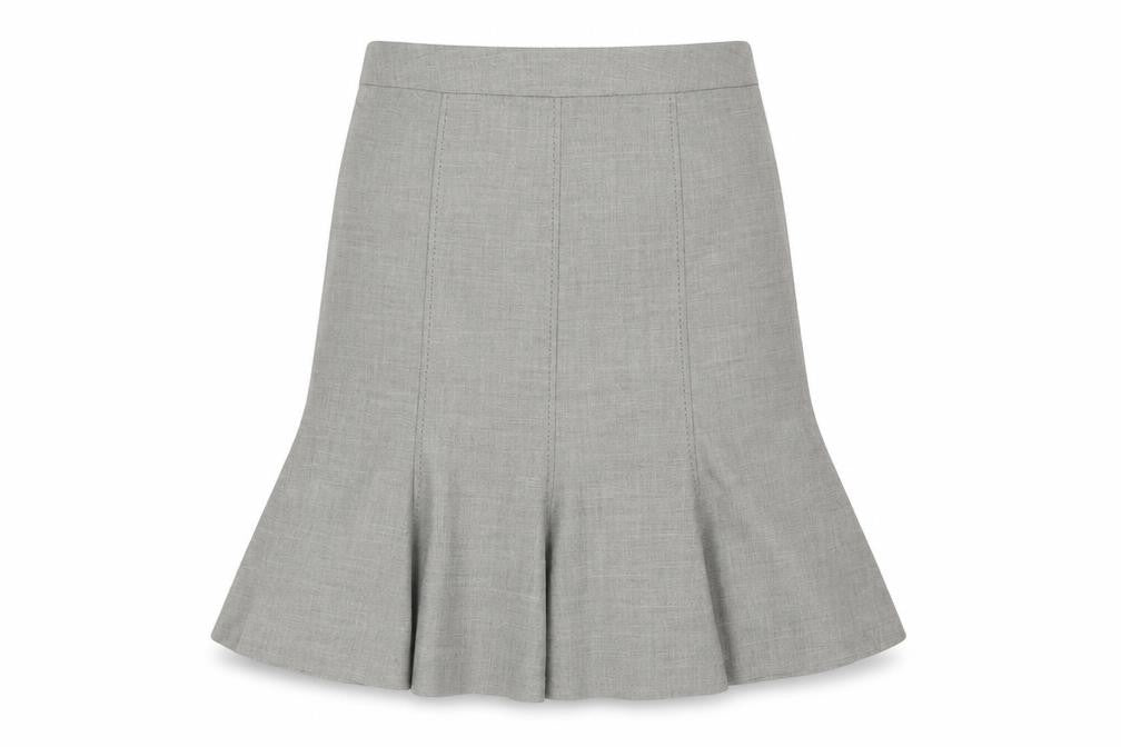 Oasis Women Grey Knee Length Trumpet Skirt Size 12