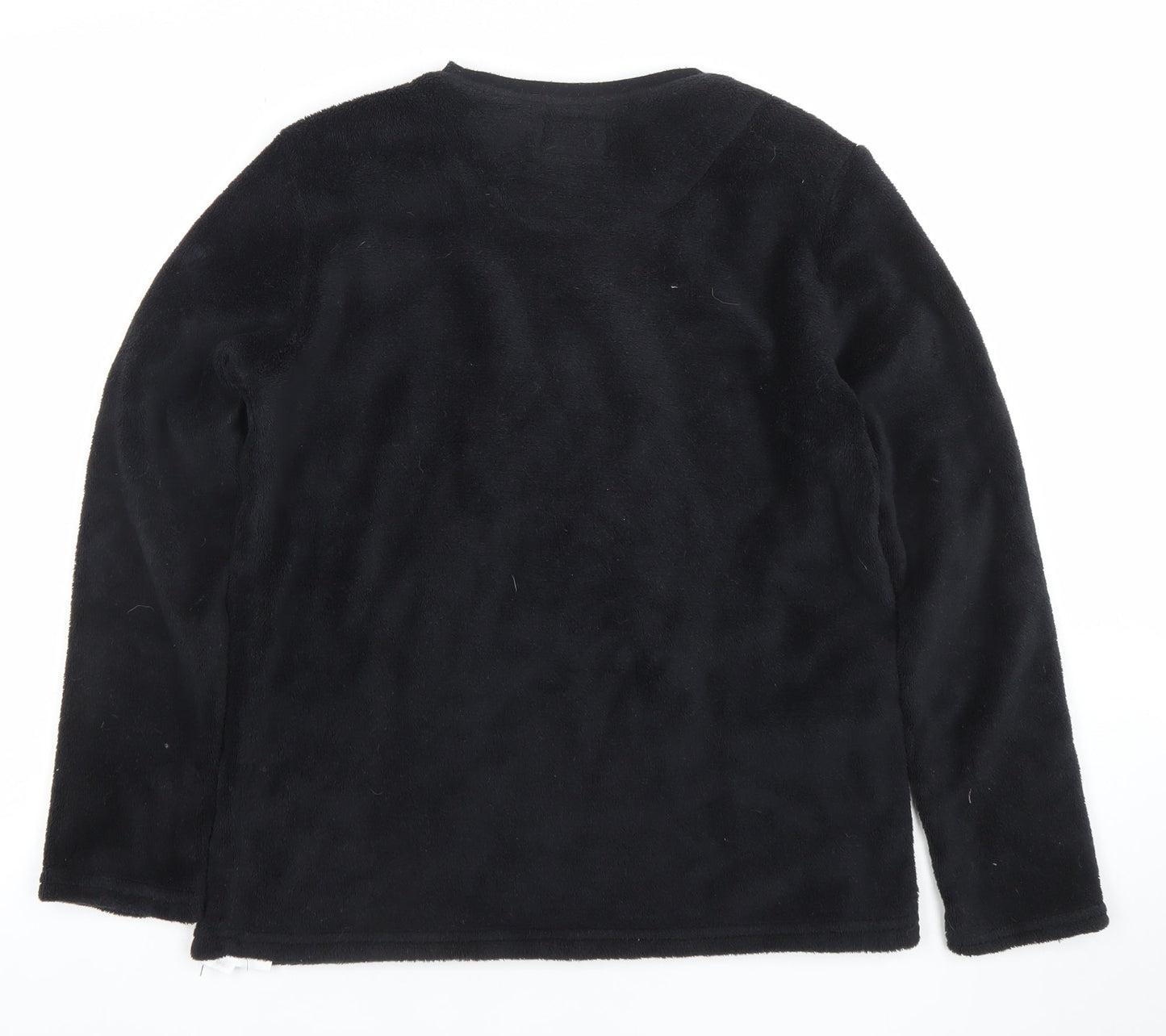 Primark Boys Black Fleece Santa 'Got Skillz' Long Sleeve Pyjama Top 13-14 Years