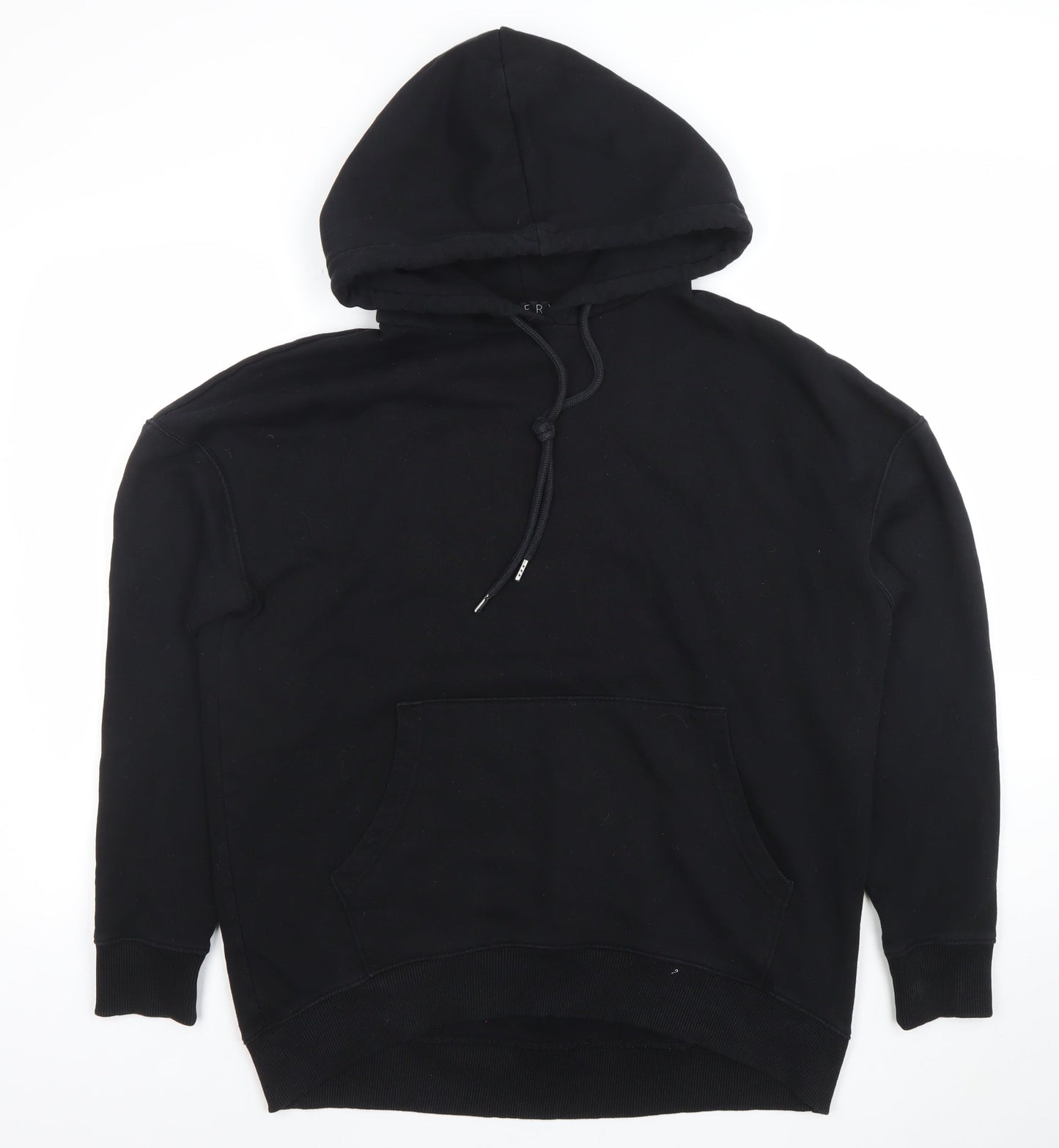 Very Women’s Black Cotton Blend Pullover Hoodie Size 14