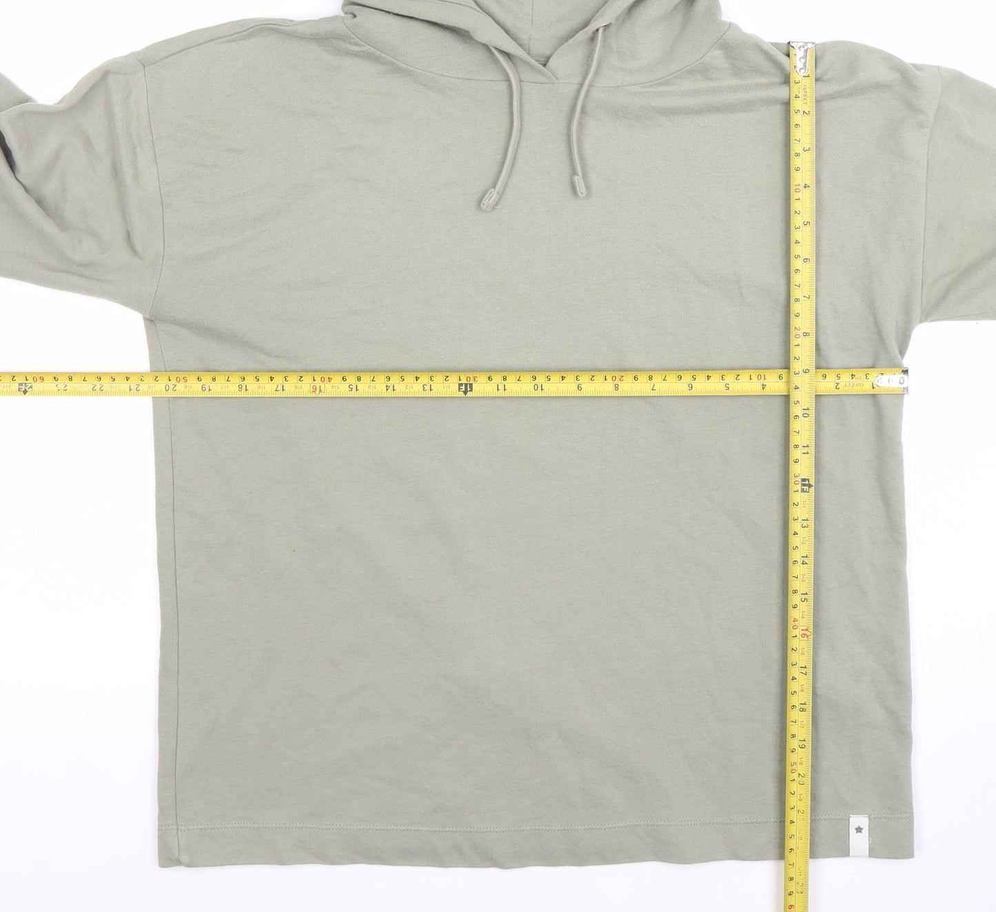 Next Womens Green Cotton Hooded Pullover Hoodie Size 12