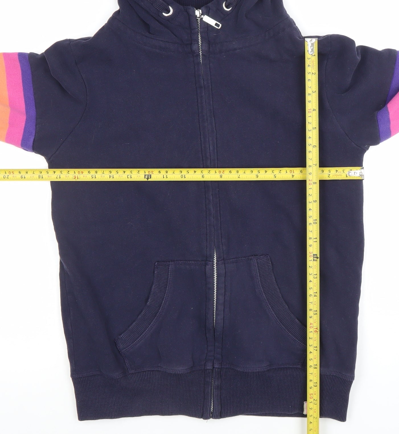 Next Girls Blue Colourblock Full Zip Hoodie 13 Years