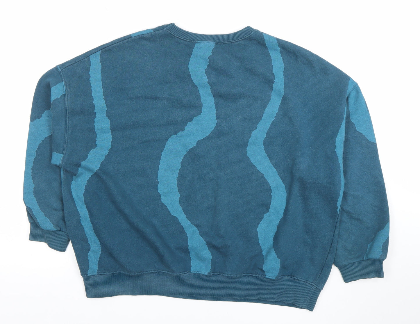 Pull&Bear Pacific Republic Blue Cotton Blend Women's Sweatshirt Size S