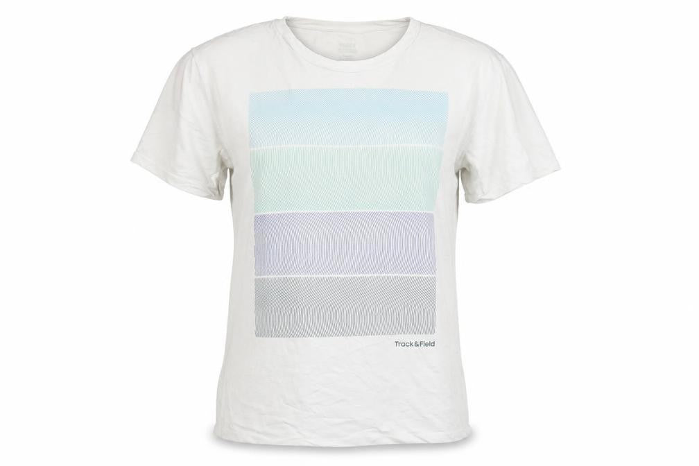 Track & Field Women's White Cotton Crew Neck Short Sleeve T-Shirt L