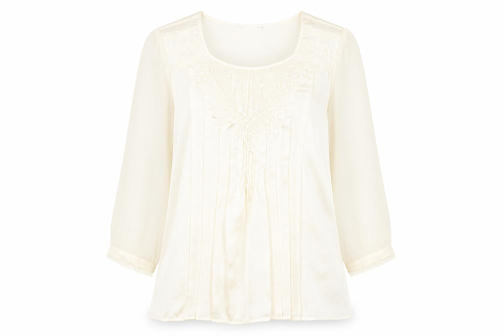 Savida Women's Ivory Embroidered Tunic Blouse Size 16