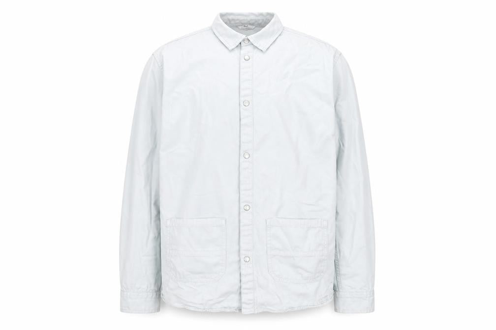 Marks & Spencer Boys Grey Cotton Long Sleeve Button-Up Shirt 14-15 Years