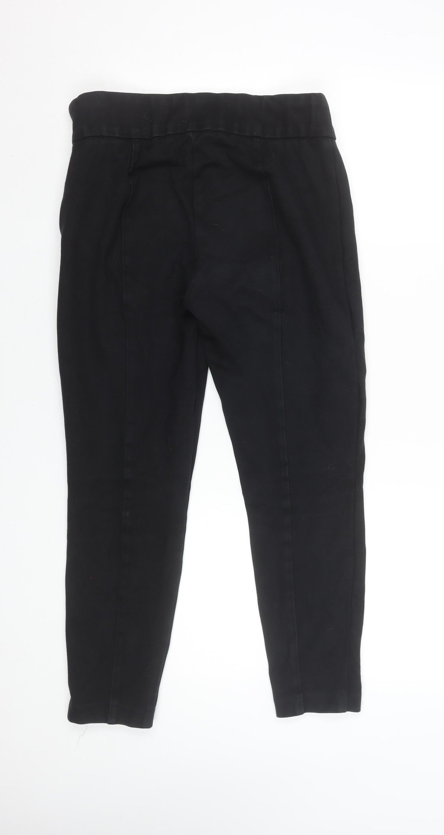 GAP Women Black Side Zip Leggings Medium Cotton Blend Stretch