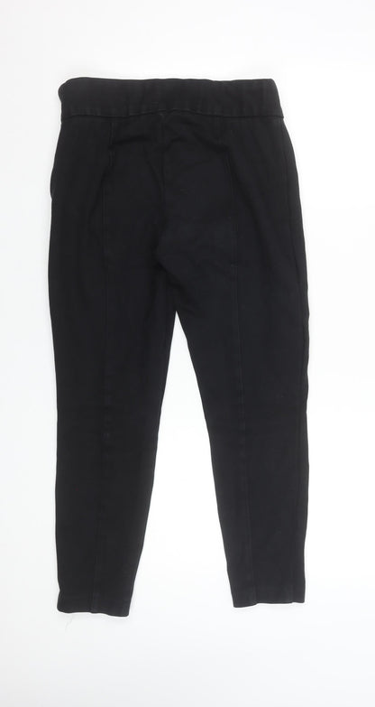 Gap Women Black Side Zip Leggings Medium Cotton Blend Stretch