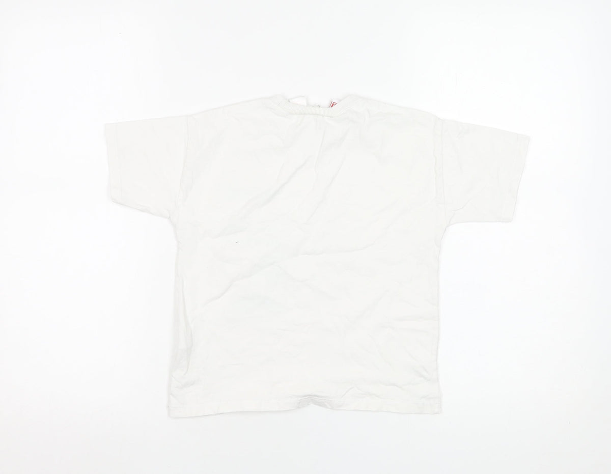 Zara Boys White Marvel Captain America Graphic T-Shirt 6 Years