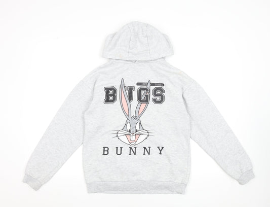 Looney Tunes Girls Grey Hooded Bugs Bunny Sweatshirt 12-13 Years