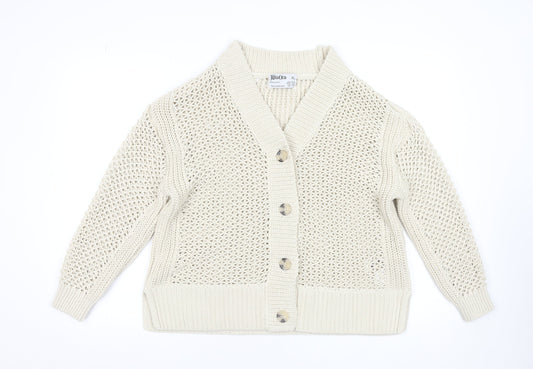 Rita Ora x Primark Women Beige XL Open-Knit Cardigan Jumper