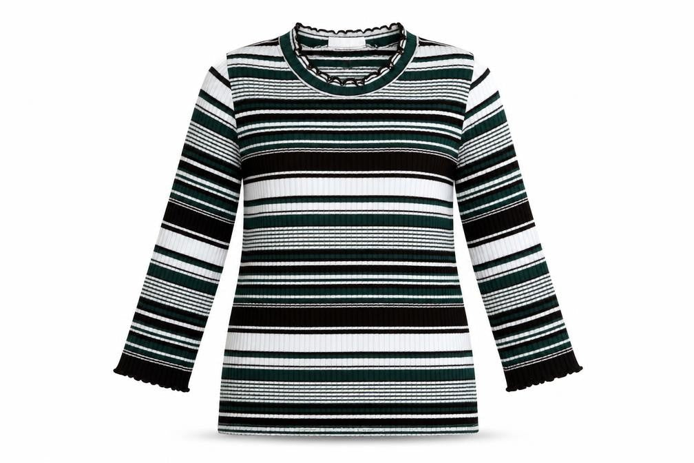 ONLY Women's Multicoloured Striped Knit Jumper M High Neck