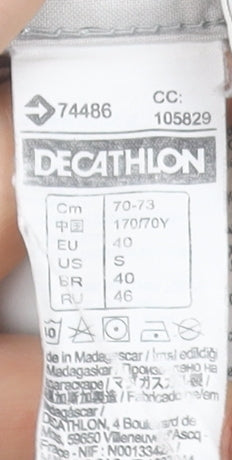 Decathlon Women Beige Cotton Capri Trousers Size 12