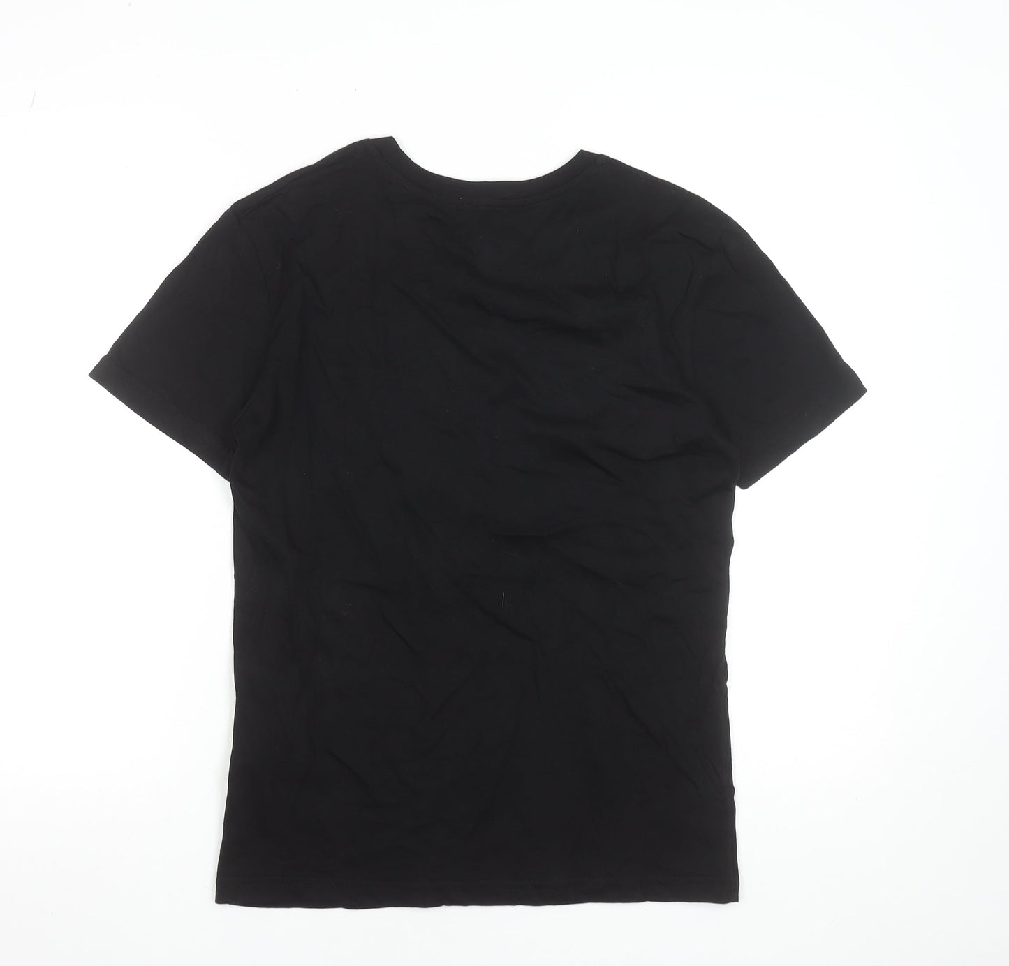 Kenzo Men Black Small Tiger Logo Embroidered Designer T-Shirt