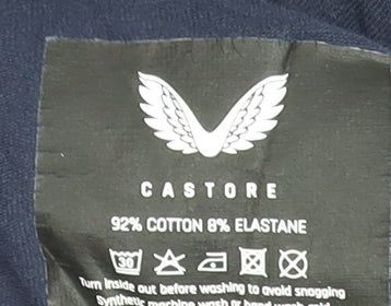 Castore Men's Blue Medium Crew Neck Stretch Performance T-Shirt