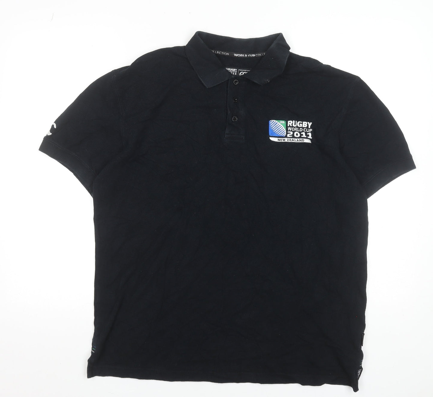Canterbury Men’s Black Rugby World Cup 2011 Polo Shirt Size L