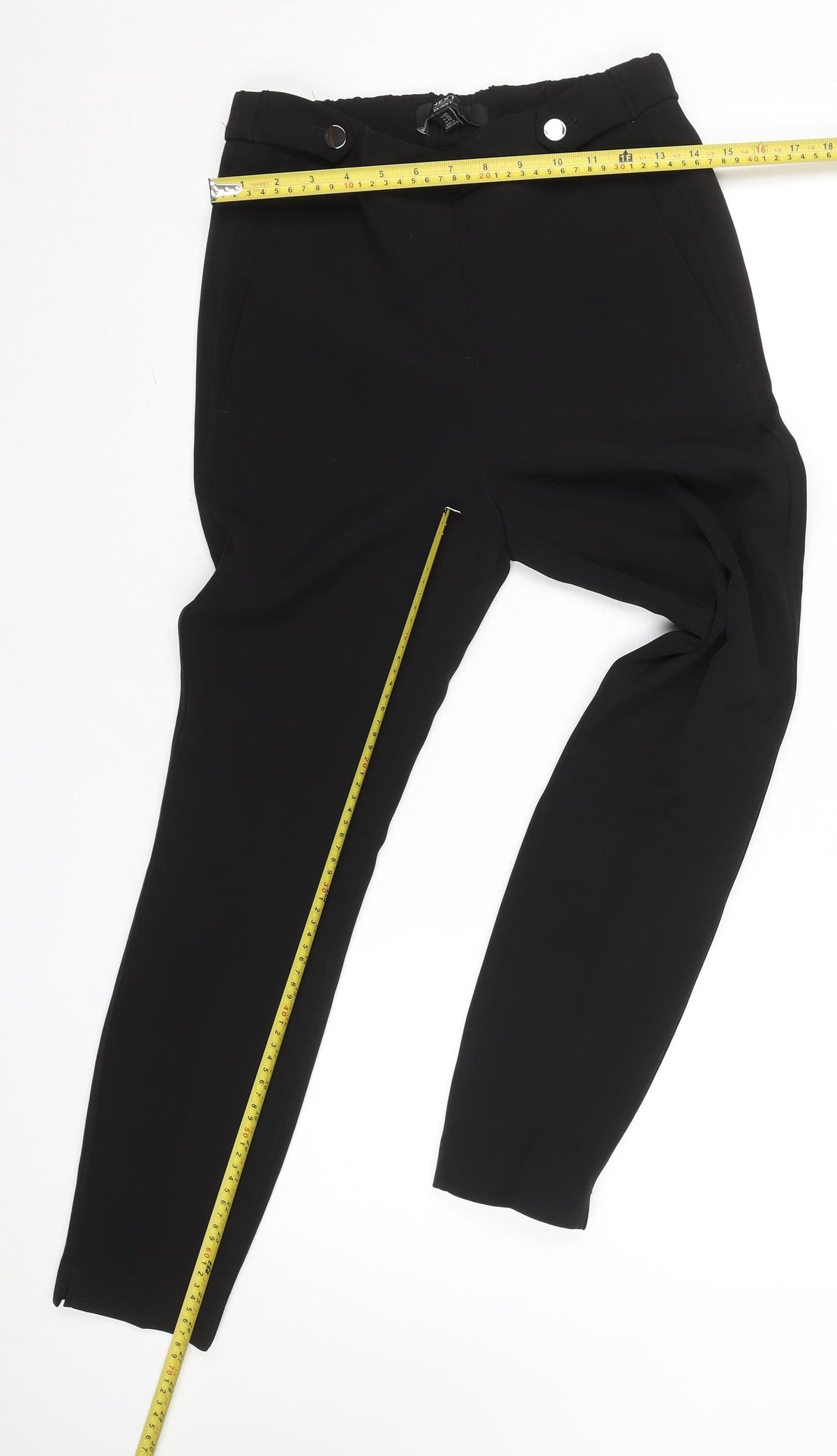 Next Women Black Slim Fit Stretch Trousers Size 8R Workwear Style