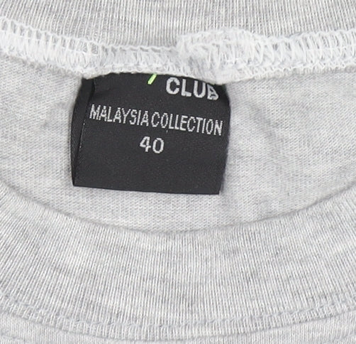 Club Men's Grey Penang Malaysia Graphic T-Shirt Size L