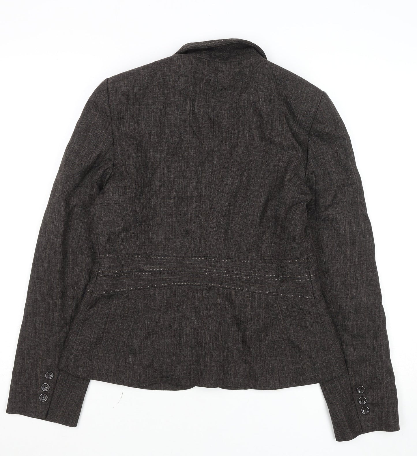 F&F Women Brown Size 12 Tailored Two-Button Suit Jacket
