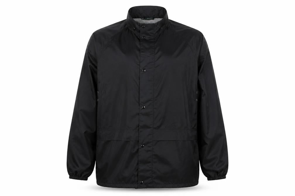 Footpath Men's Black Waterproof Windbreaker Jacket Size M Outdoor PVC