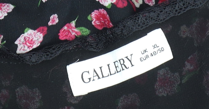 Gallery Women’s Multicoloured Floral Lace Fit & Flare Dress XL