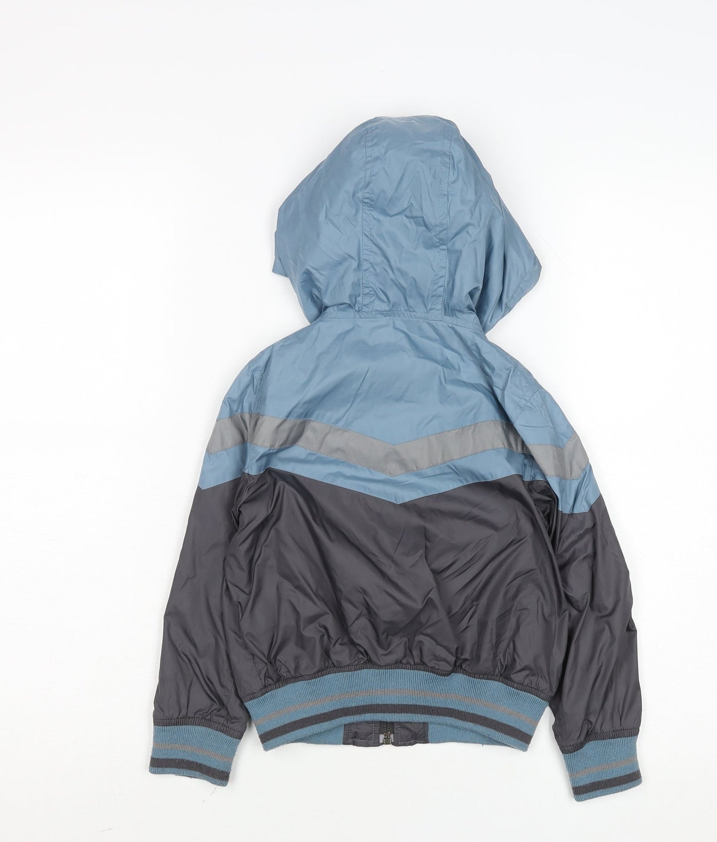 Sports Glory Boys Blue Hooded Windbreaker Jacket 3 Years Nylon Zip Lined