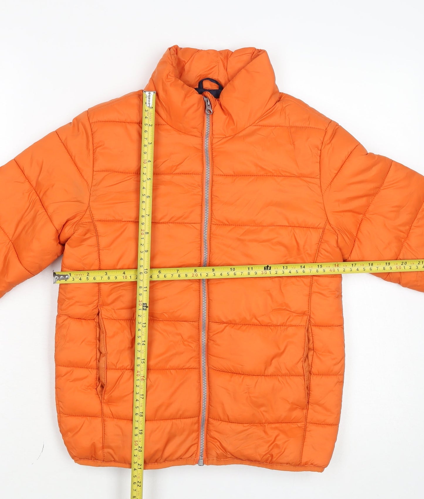 Pepperts Boys Orange Puffer Jacket 11 Years Lightweight Winter Coat