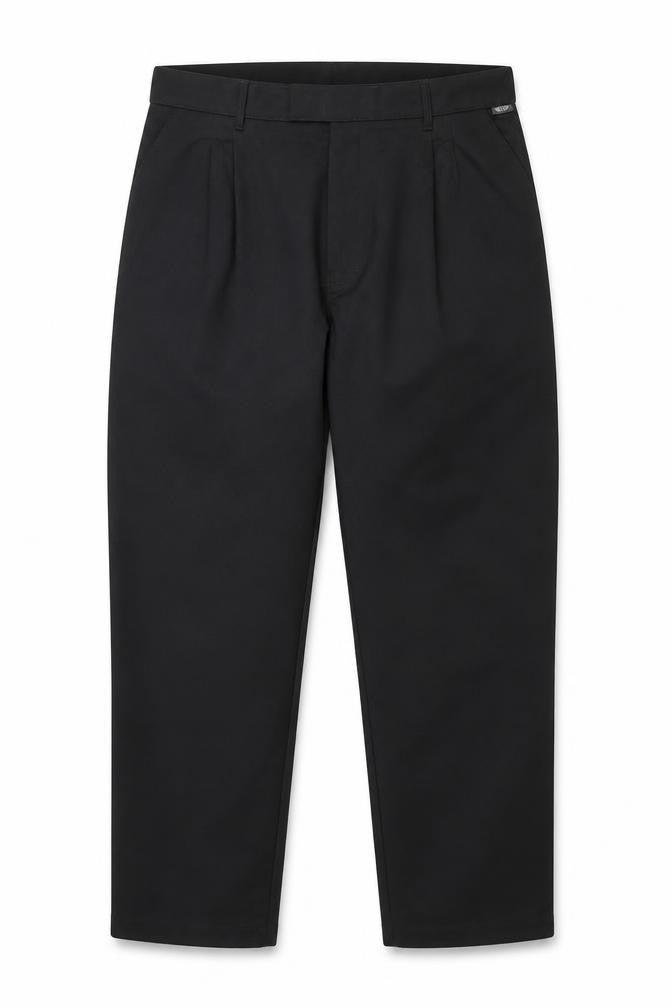 Trojan Men's Black 38 Regular Workwear Pleated Trousers