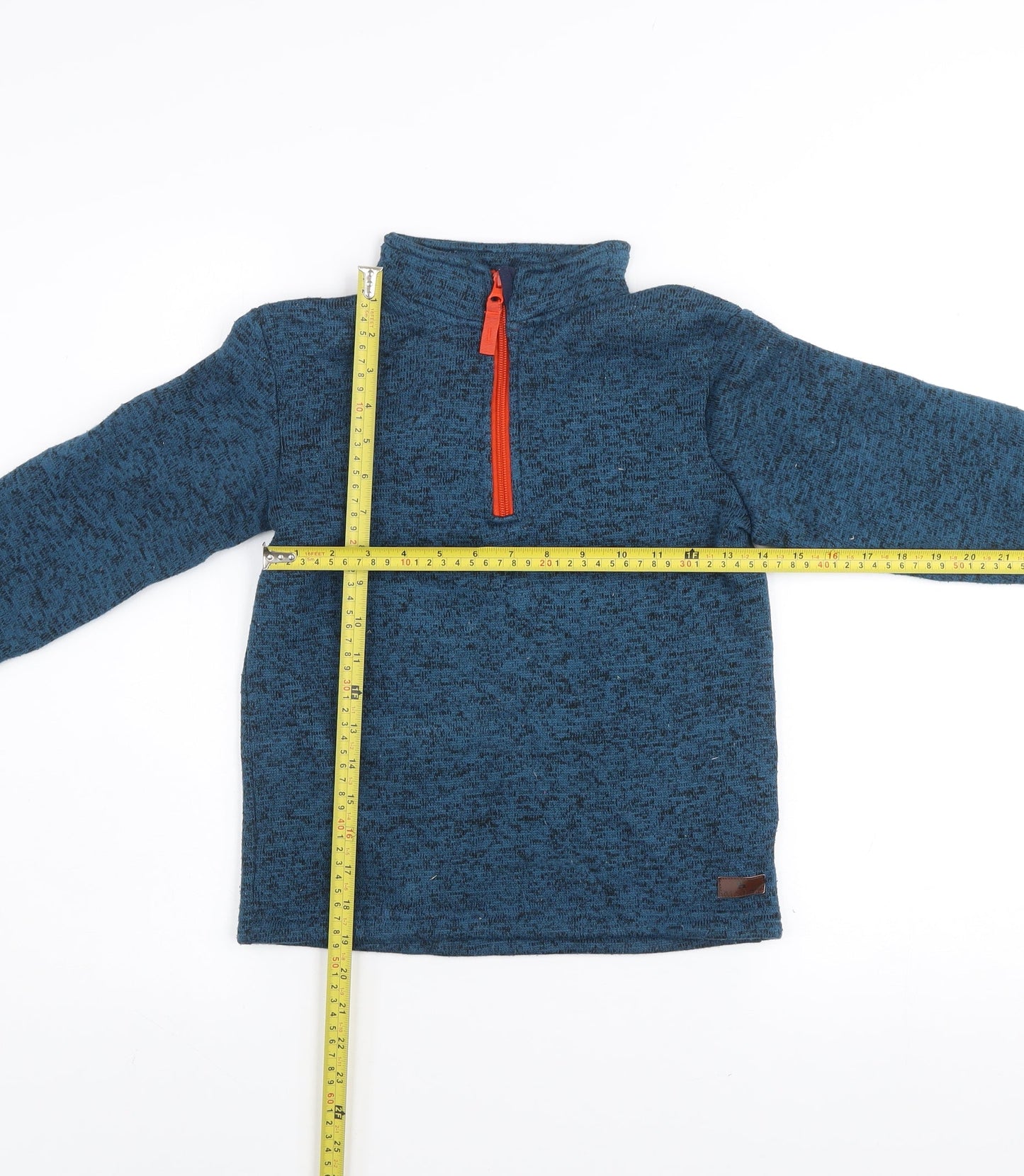 Hi Gear Boys Blue 1/4 Zip Fleece Jacket 7-8 Years Polyester Outdoor Layer
