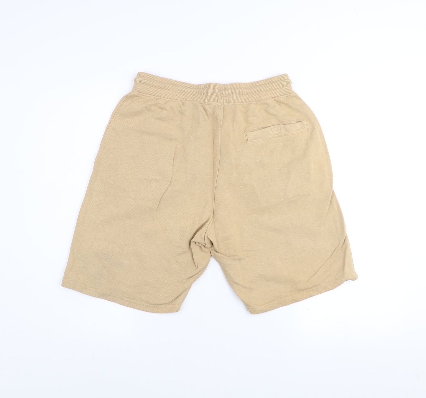 Threadbare Men's Beige Small Sweat Shorts 100% Cotton Drawstring