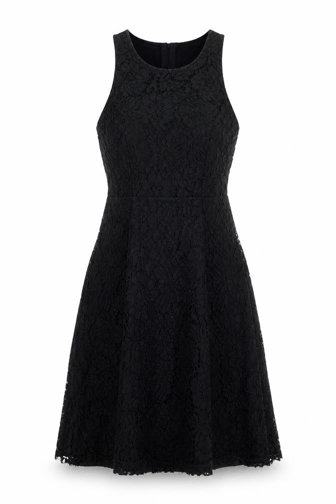 Marks & Spencer Women’s Black Lace A-Line Dress Size 8