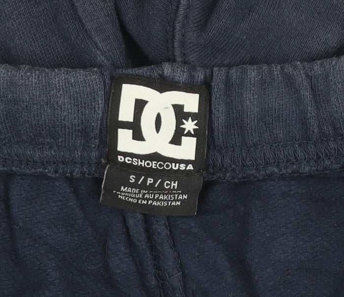 DC Shoes Men Navy Blue Cotton Sweat Shorts Size S Athletic Fit