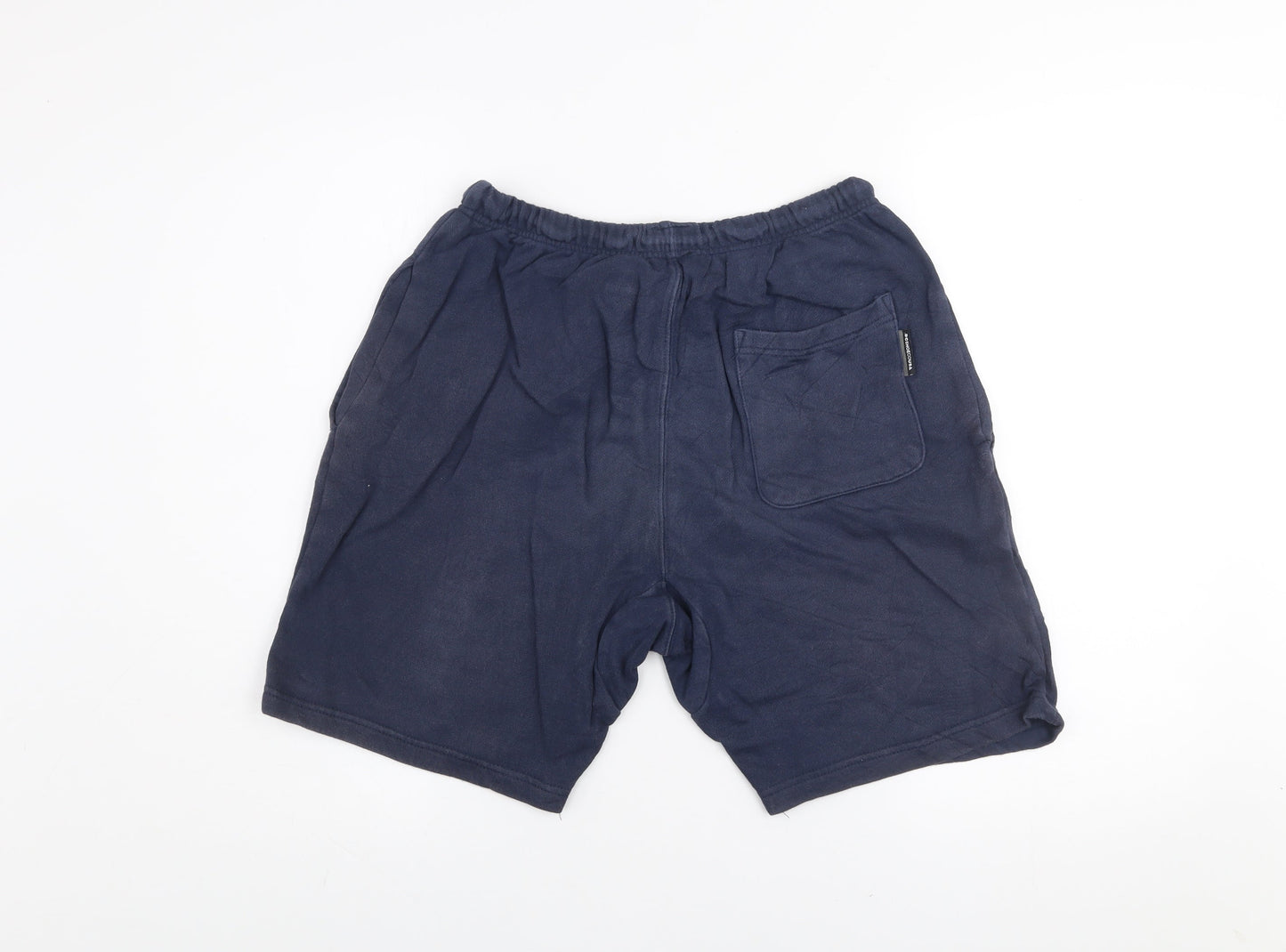 DC Shoes Men Navy Blue Cotton Sweat Shorts Size S Athletic Fit