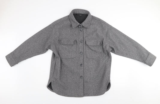 Dunnes Mens Grey Basic Button Fleece Jacket Size S