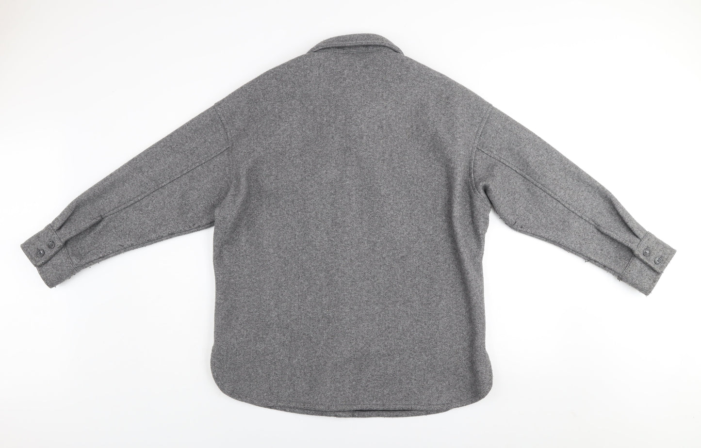 Dunnes Mens Grey Basic Button Fleece Jacket Size S