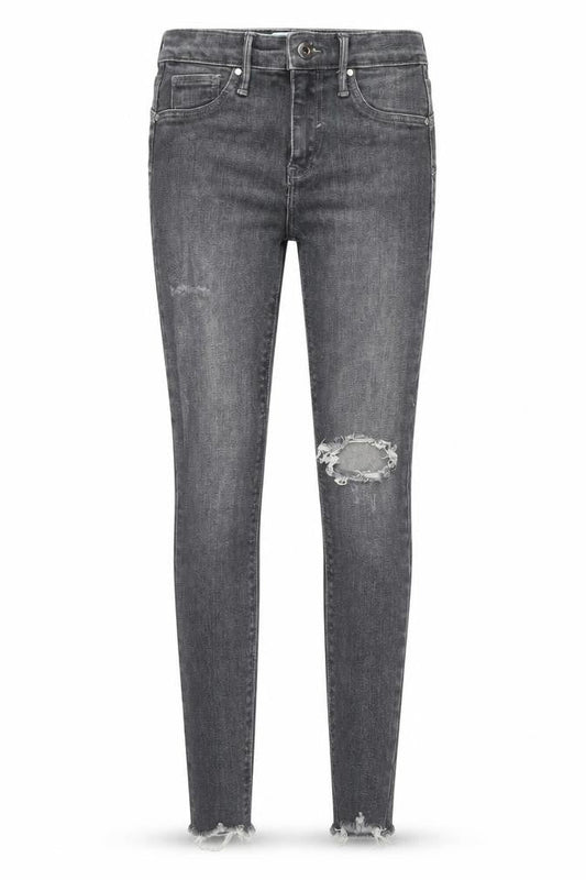 River Island Women Grey Skinny Distressed Jeans Size 8