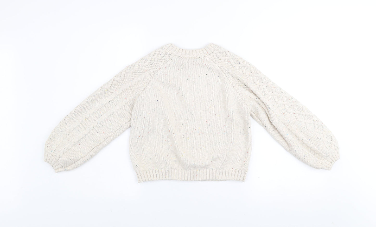 Leigh Tucker Willow Girls Beige Cable Knit Button Cardigan 11-12 Years