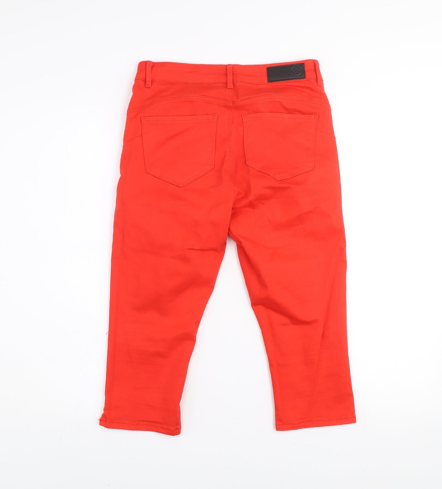 Vero Moda Women's Red Mid Rise Slim Cropped Jeans M