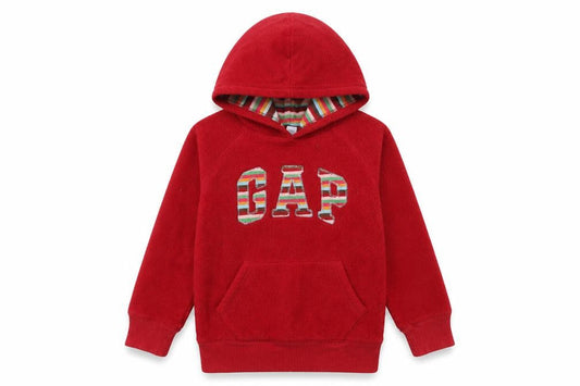 GAP Kids Girls Red Fleece Hoodie XS 4-5 Years Pullover Sweatshirt