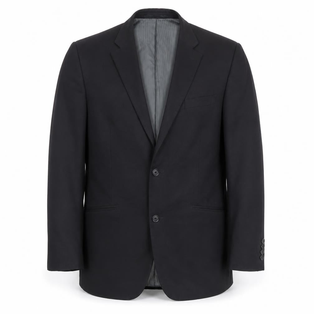 Brook Taverner Men's Black Wool Blend 42R Classic Two-Button Blazer