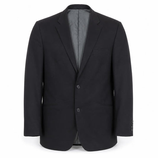 Brook Taverner Men's Black Wool Blend 42R Classic Two-Button Blazer